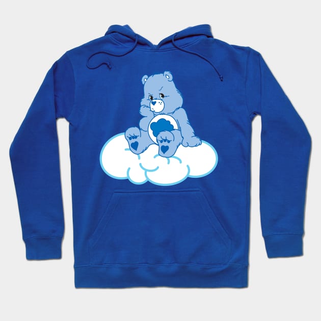 Grumpy Bear pouting on cloud Hoodie by tailspalette